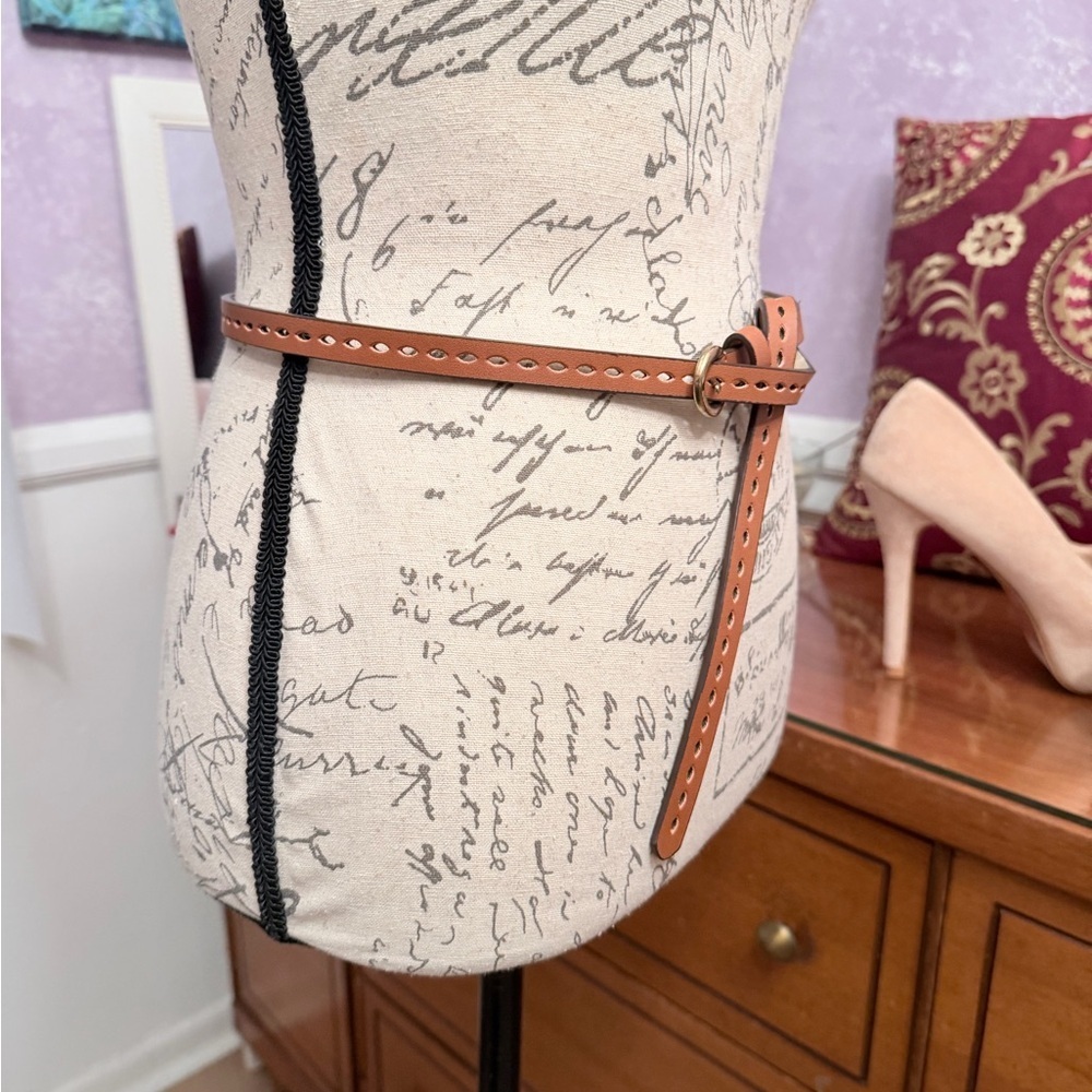 Stylish 40” Brown Pleather Belt - Picture 11 of 11